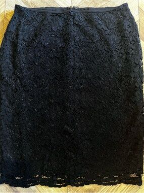Worthington Black Lace Pencil Skirt Size 14P